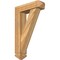 Ekena Millwork Traditional Arts and Crafts Rough Sawn Bracket w/ Offset Brace, Western Red Cedar, 6"W x 20"D x 32"H BKT0604X20X32TRA03RWR - alternate 1